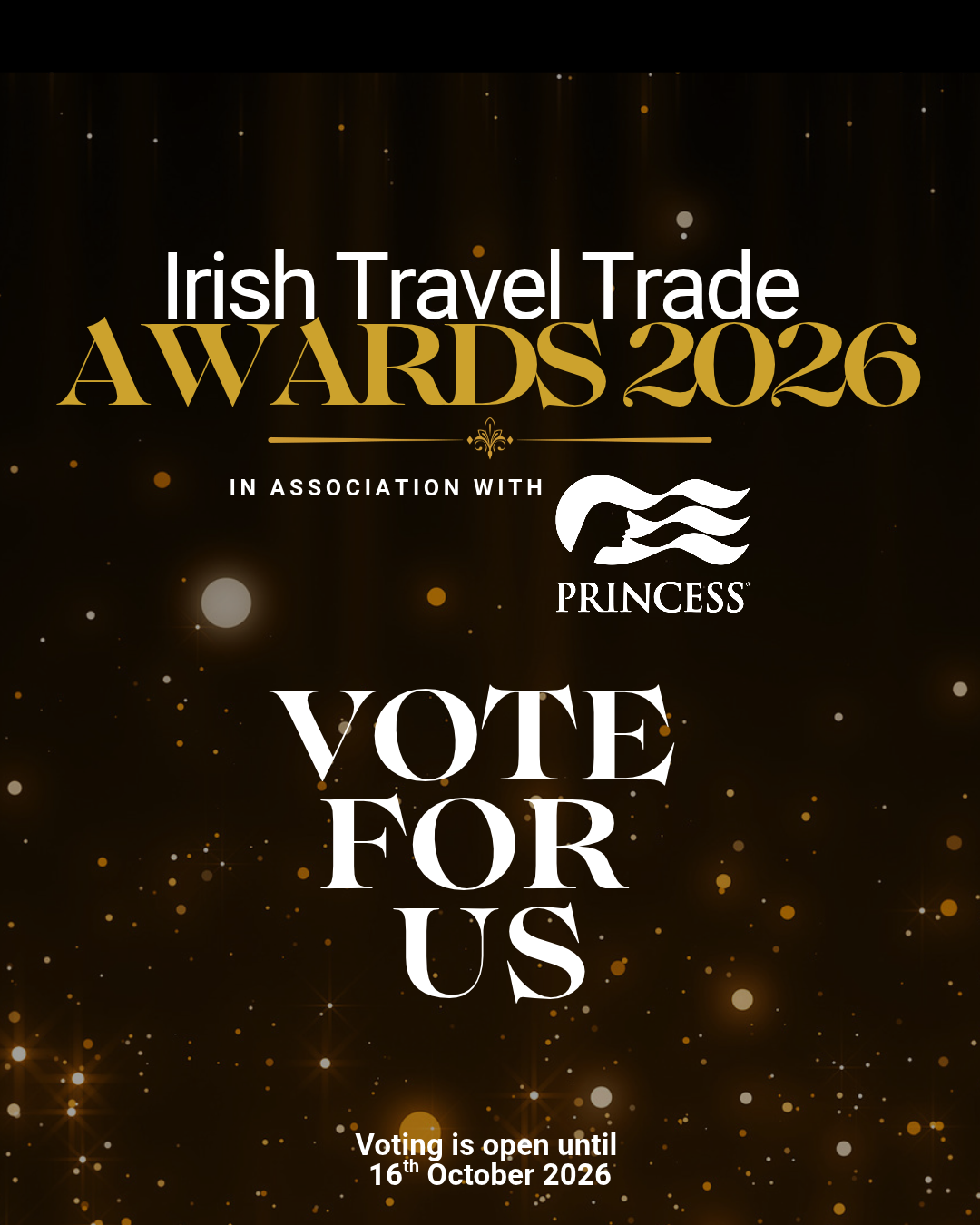 Irish Travel Trade Awards 2026 – Vote for us. Voting is open until 16 October 2026.